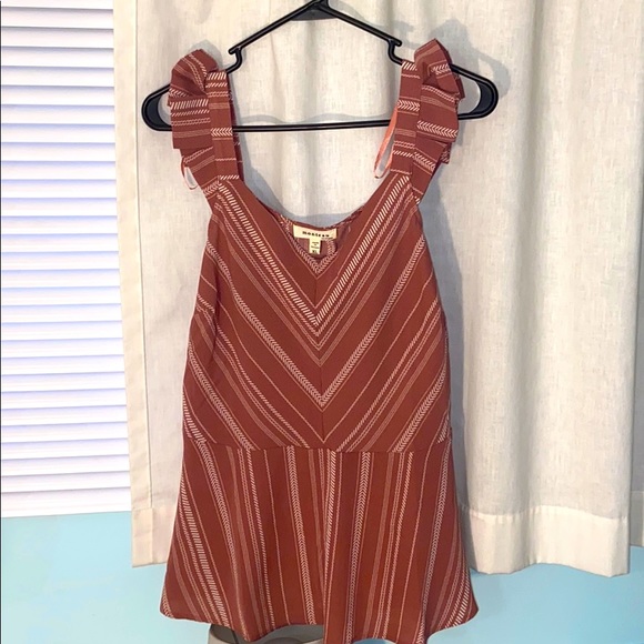 Monteau Tops - Chevron Peplum Summer Tank